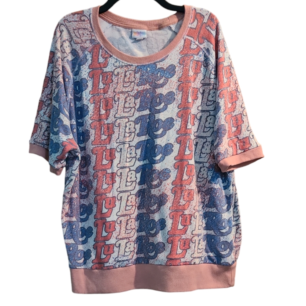 LLR LuLaRoe Unicorn Print Jane Sweatshirt Plus Sz 3XL
